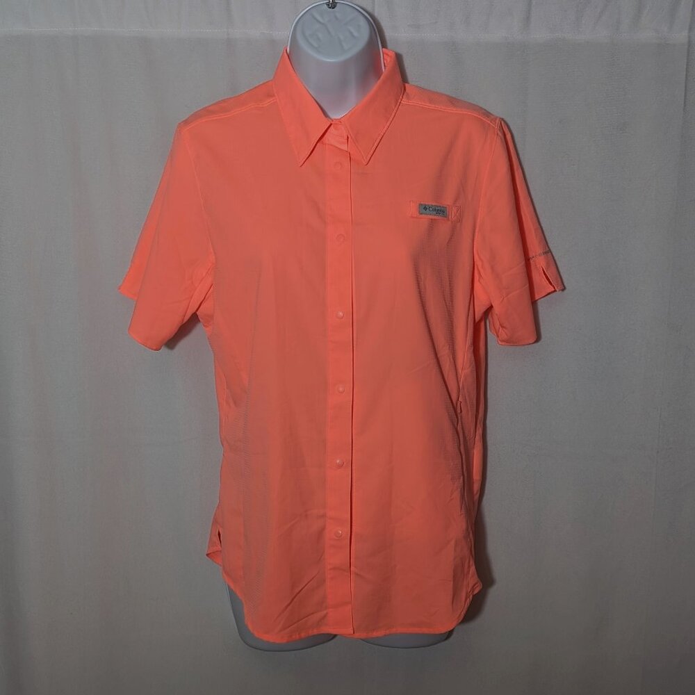 COLUMBIA button-up shirt Sz S PFG SNAP BUTTONS TECHNICAL SOFT FABRIC - STUNNING